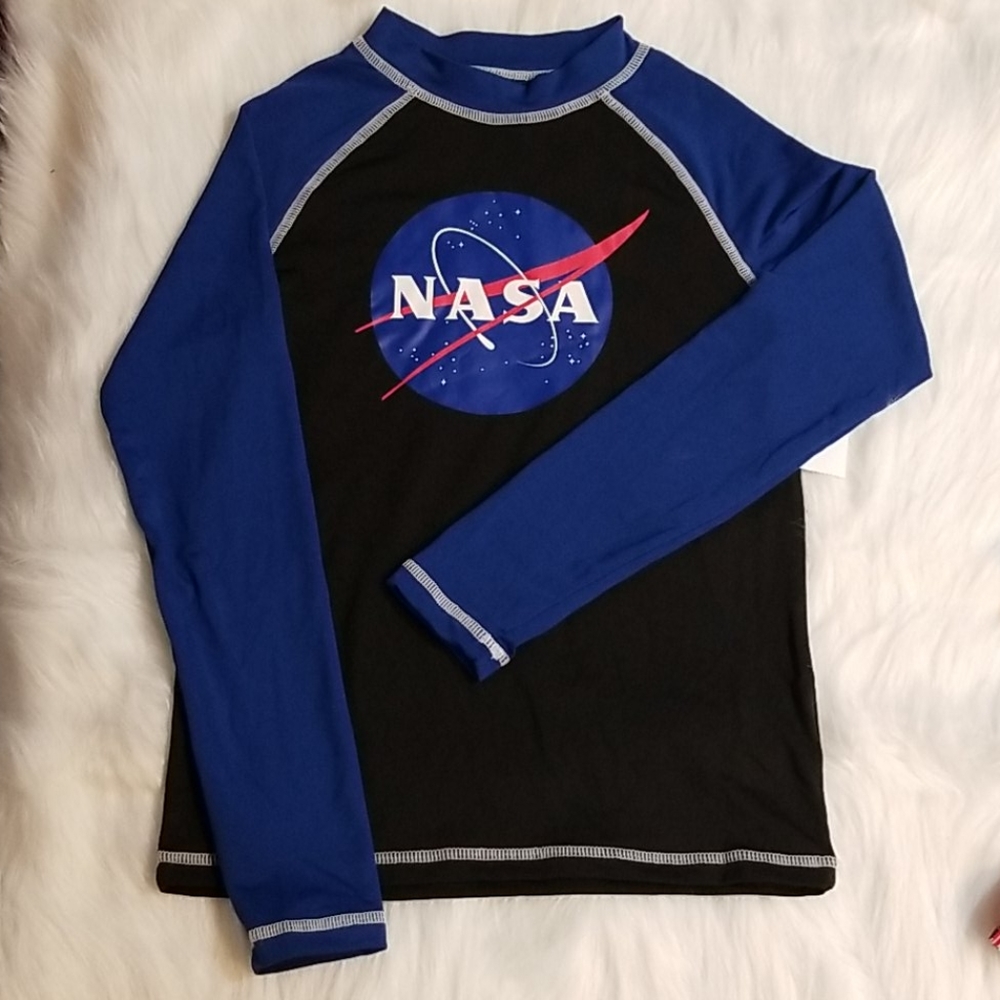 Long sleeve rashguard swimsuit NASA